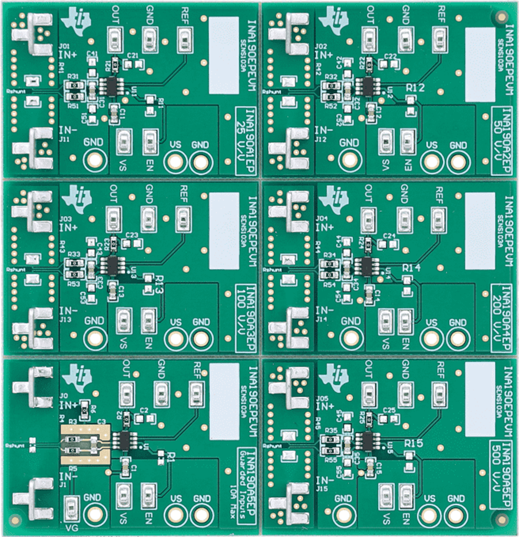 Technische Zeichnung - Texas Instruments INA190EPEVM Evaluierungsmodul (EVM)