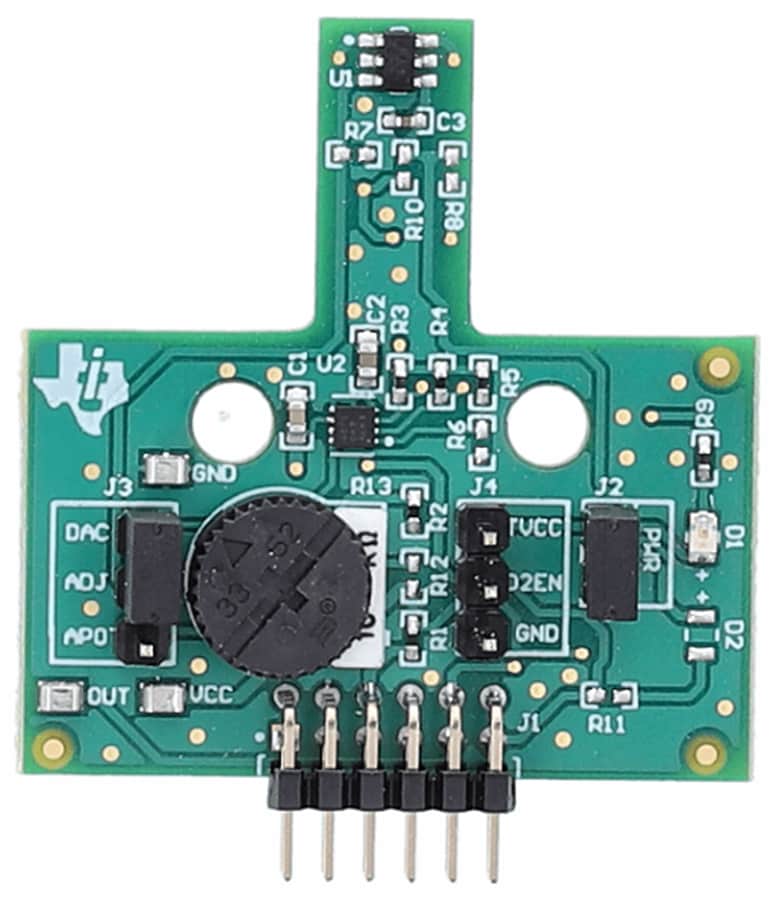 Technische Zeichnung - Texas Instruments TMAG5328EVM Hall-Effekt-Schalter-Evaluierungsmodul