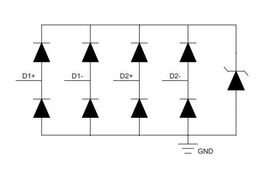 Blockdiagramm - Texas Instruments TPDxE05U06/TPDxE05U06-Q1 TVSs
