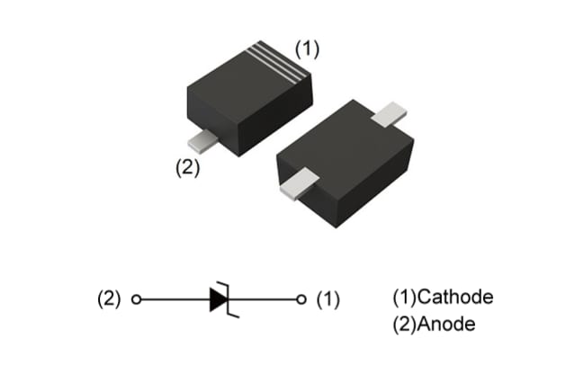 Applikations-Schaltungsdiagramm - ROHM Semiconductor UFZVTE-17xx Zener-Dioden