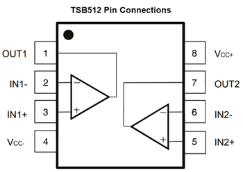 Schaltplan - STMicroelectronics TSB511, TSB512, TSB514 6-MHz-Operationsverstärker