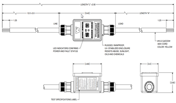 Technische Zeichnung - Molex Extreme Wasserdichte Stecker und Steckverbinder