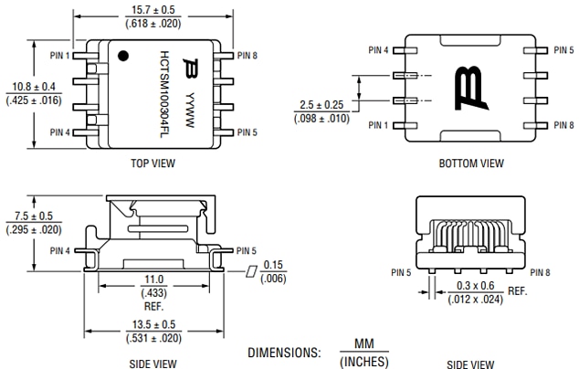Bourns HCTSM100304FL Isolationstransformator