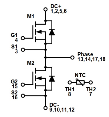 onsemi NXH020P120MNF1 SiC-Modul