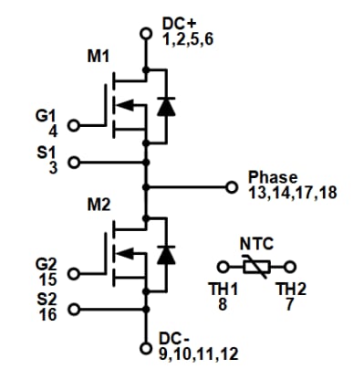 onsemi NXH040P120MNF1 SiC-Modul