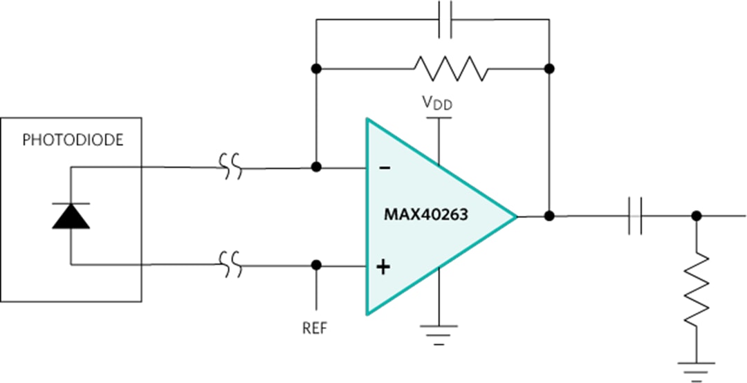 Applikations-Schaltungsdiagramm - Analog Devices / Maxim Integrated MAX40263 Dual-Operationsverstärker