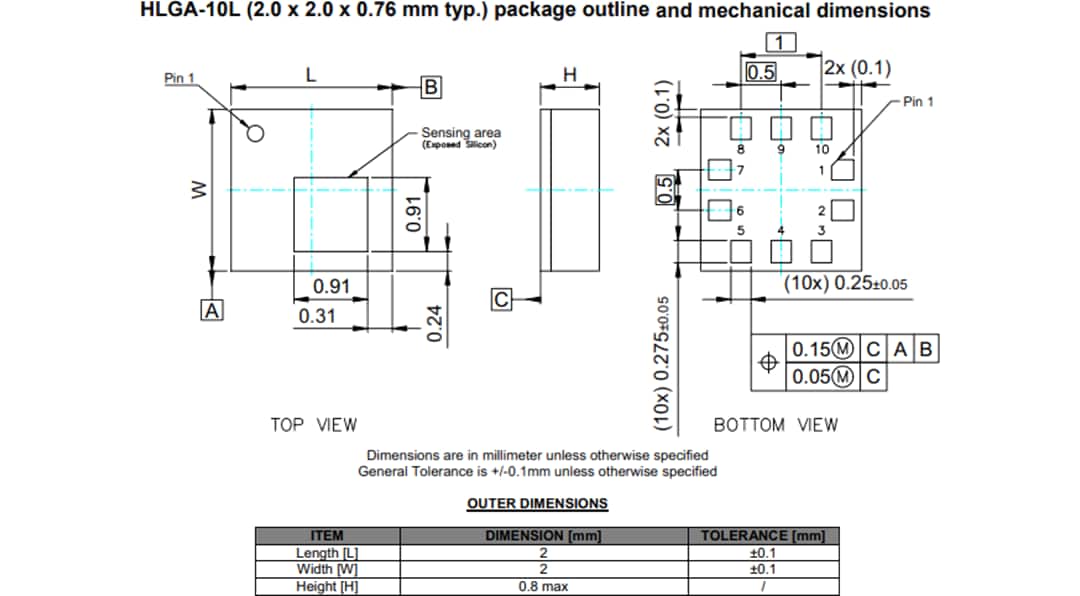 STMicroelectronics LPS22CH Leistungsstarker MEMS-Nanodrucksensor
