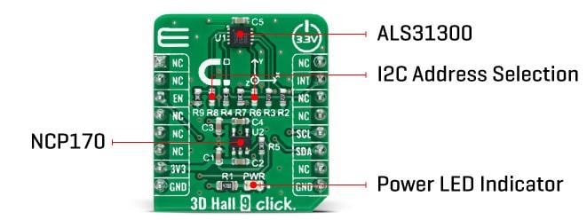 Mikroe 3D Hall 9 Click