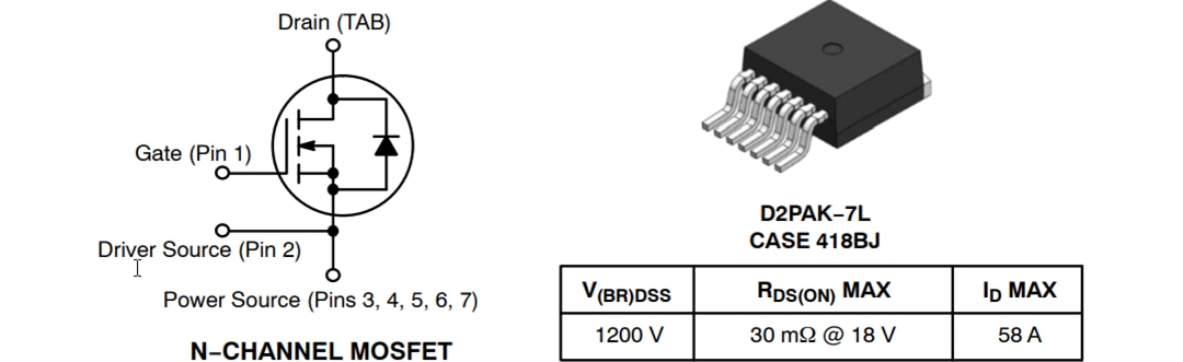 Schaltplan - onsemi NTBG022N120M3S M3S-Baureihe 1.200-V-SiC-MOSFET 
