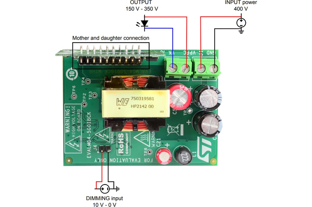 STMicroelectronics EVLMG4-500WIBCK Evaluierungsboard
