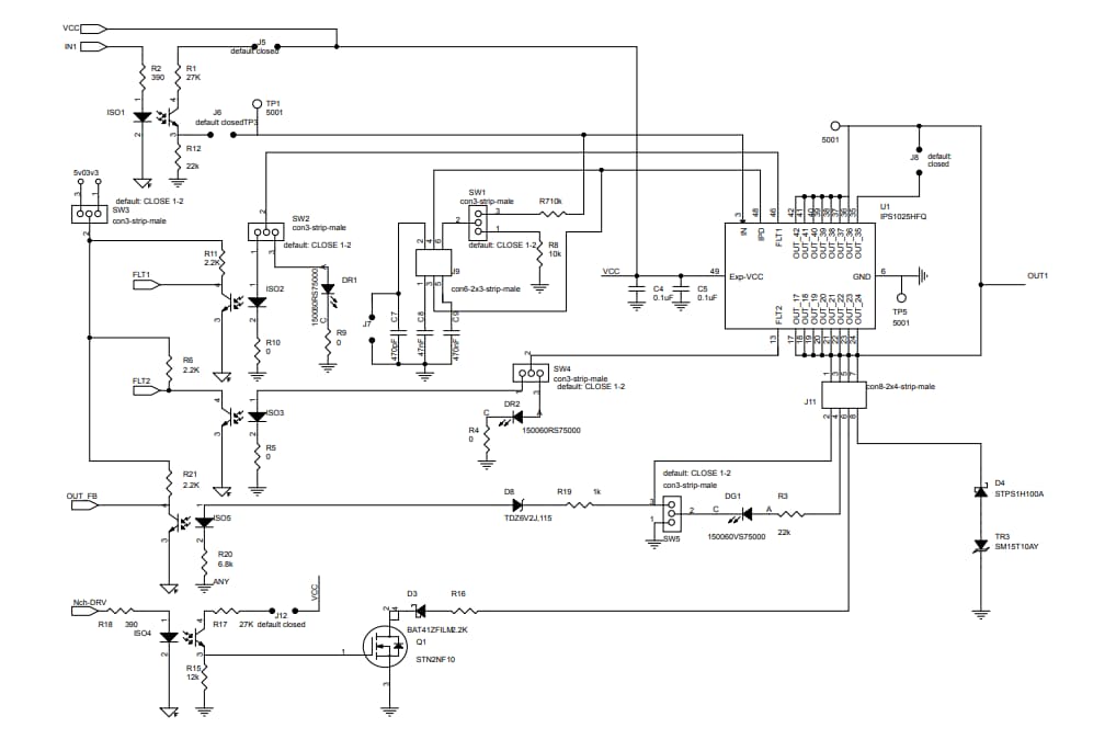 Schaltplan - STMicroelectronics STEVAL-IFP040V1 Erweiterungsboard