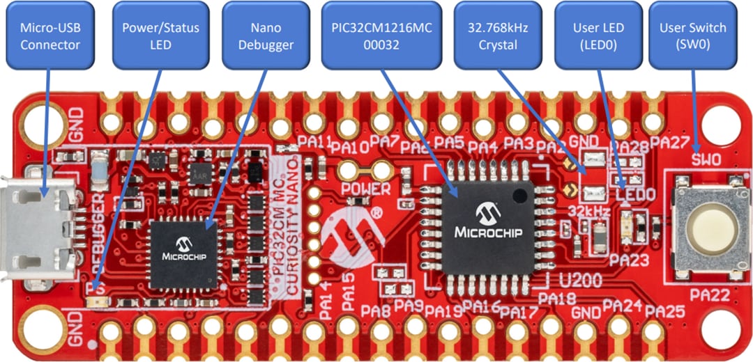 Microchip Technology PIC32CM MC00 Curiosity-Nano-Kit (EV10N93A)