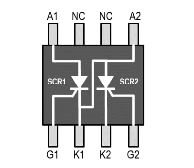 Applikations-Schaltungsdiagramm - IXYS STS802U2SRP Empfindliche 1,5-A-Doppel-SCRs