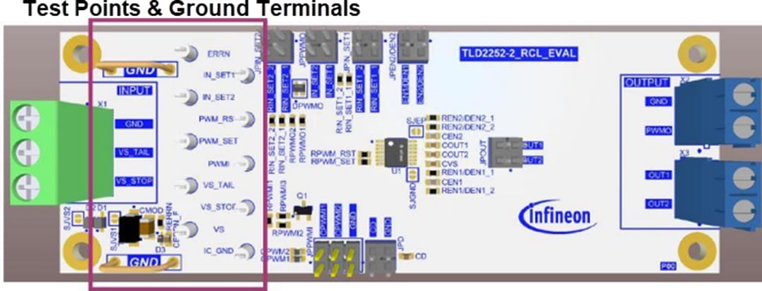 Infineon Technologies TLD2252-2EP Evaluierungsboard für Kombinationsrückleuchten