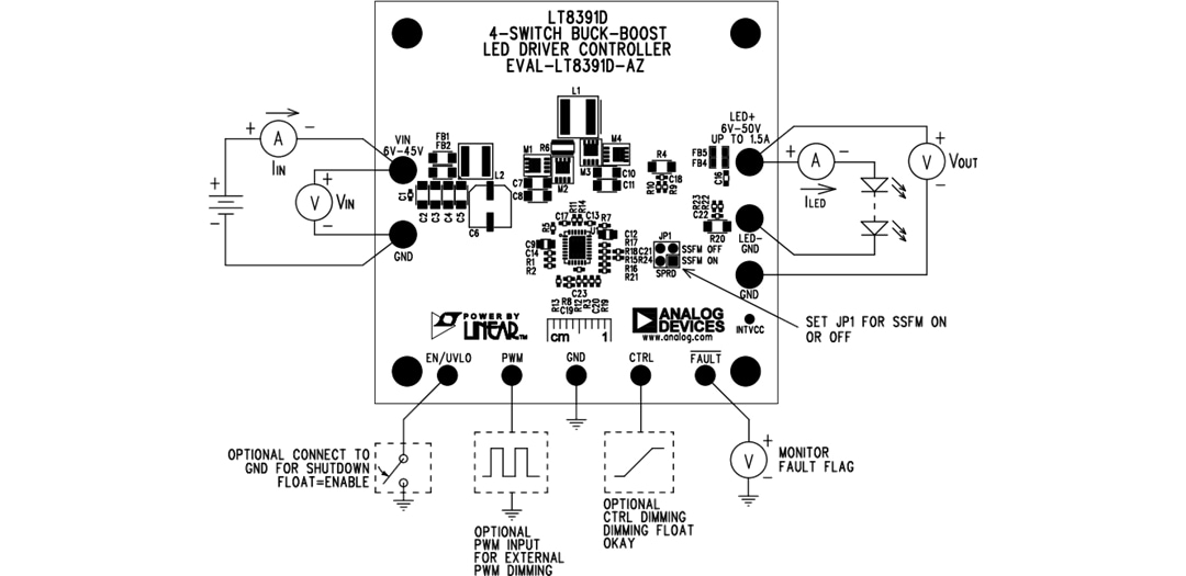 Technische Zeichnung - Analog Devices Inc. LT8391D Evaluierungsboard (EVAL-LT8391D-AZ)