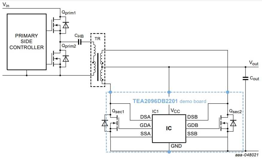Blockdiagramm - NXP Semiconductors TEA2096DB2201 Evaluierungsboard