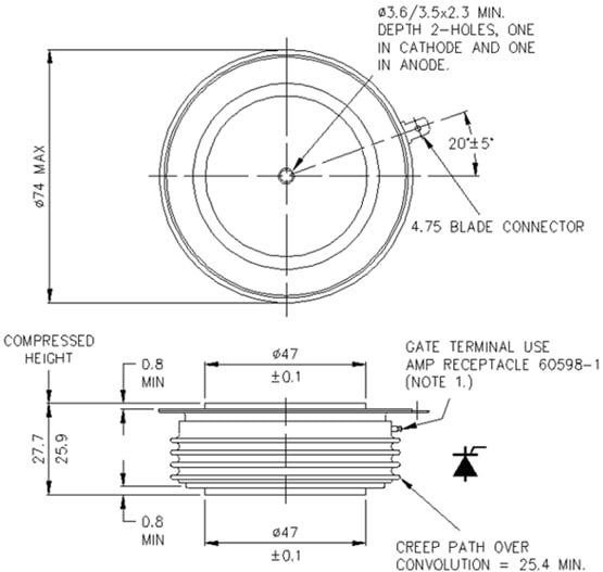 IXYS N1718NC200 Kapseltyp-Phasensteuerungs-Thyristor