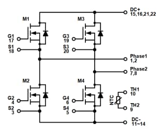 Schaltplan - onsemi NXH0x0F120MNF1 SiC-MOSFETs