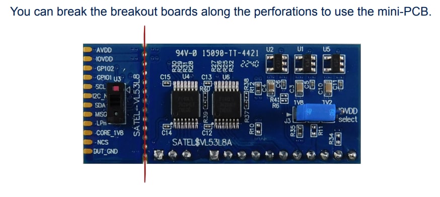 STMicroelectronics SATEL-VL53L8 Breakout-Board 