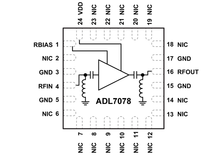 Schaltungsanordnung - Analog Devices Inc. ADL7078 Rauscharme Verstärker