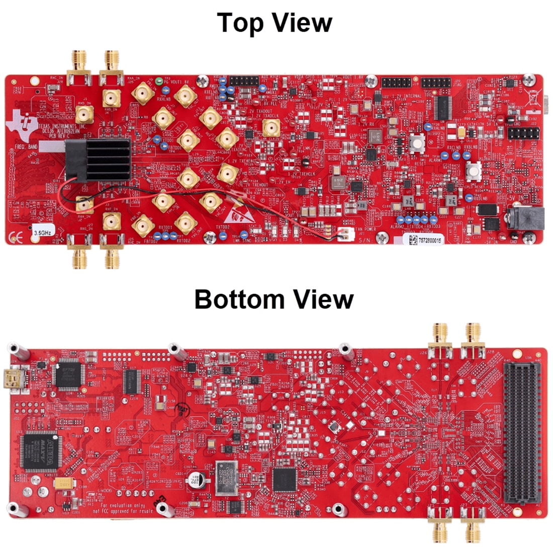 Technische Zeichnung - Texas Instruments AFE8030-3P5EVM HF-Transceiver-Evaluierungsmodul