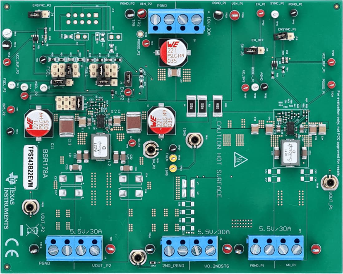 Technische Zeichnung - Texas Instruments TPS543B22EVM Wandler-Evaluierungsmodul (EVM)