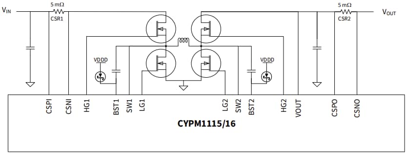 Schaltplan - Infineon Technologies EZ-PD™ PMG1-B1 USB Type-C™ Hochspannungs-MCUs
