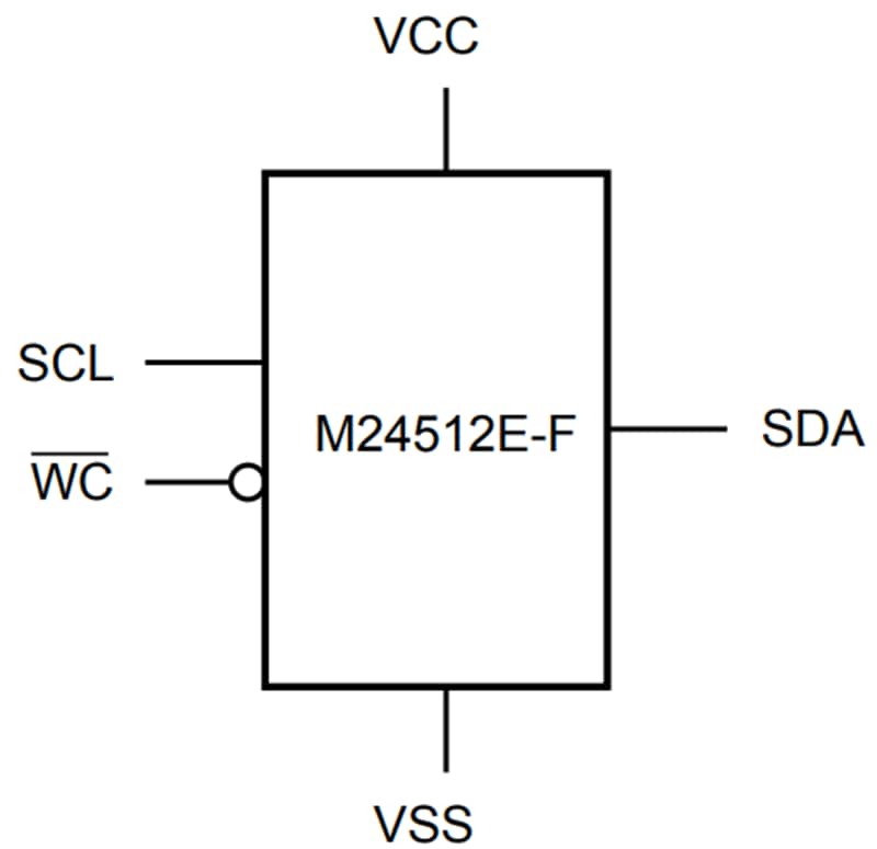STMicroelectronics M24512E-F 512Kbit-EEPROM mit seriellem IDIOC-BUS