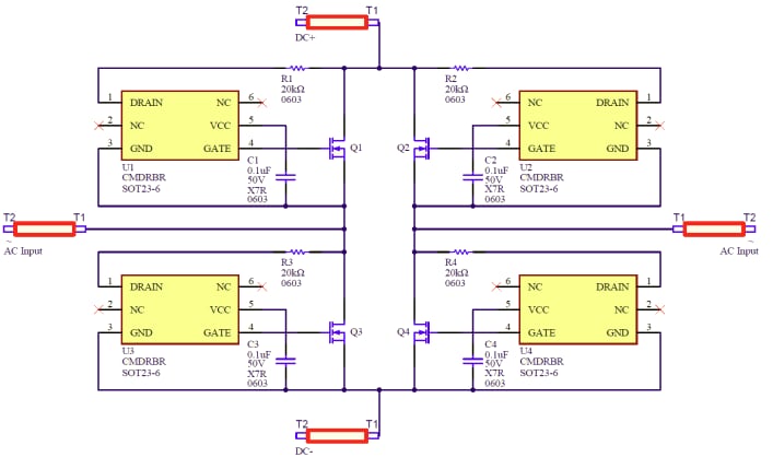 Application Circuit Diagram - PANJIT CMDRBR Bridge Controller IC
