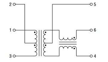 Schaltplan - Bourns SM91534AL AEC-Q200-BMS-Signaltransformator