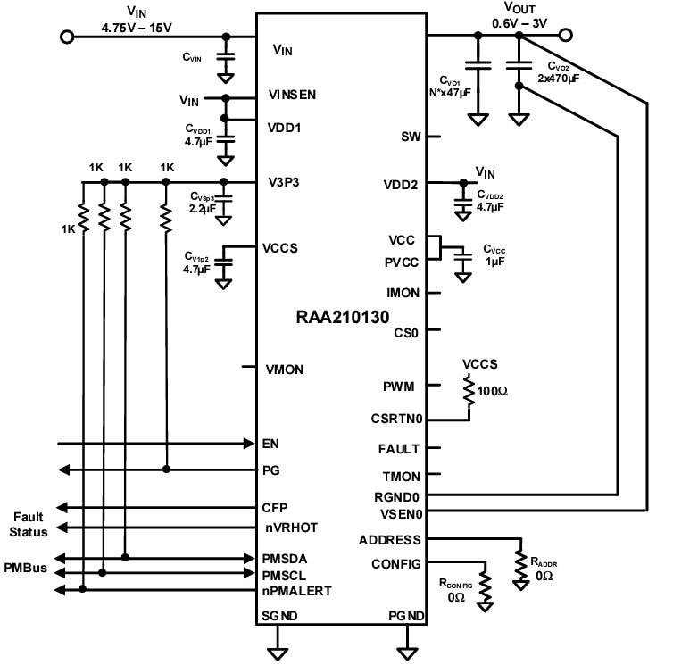 Blockdiagramm - Renesas Electronics RAA210130 Evaluierungsboard (RTKA210130DE0020BU)