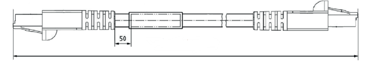Technische Zeichnung - Amphenol Air LB Germany GPC VG96927T018 Ethernet-Kabel