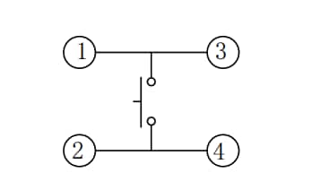 Applikations-Schaltungsdiagramm - C&K Switches Taktiler Schalter PTS381 mit oberer Betätigung