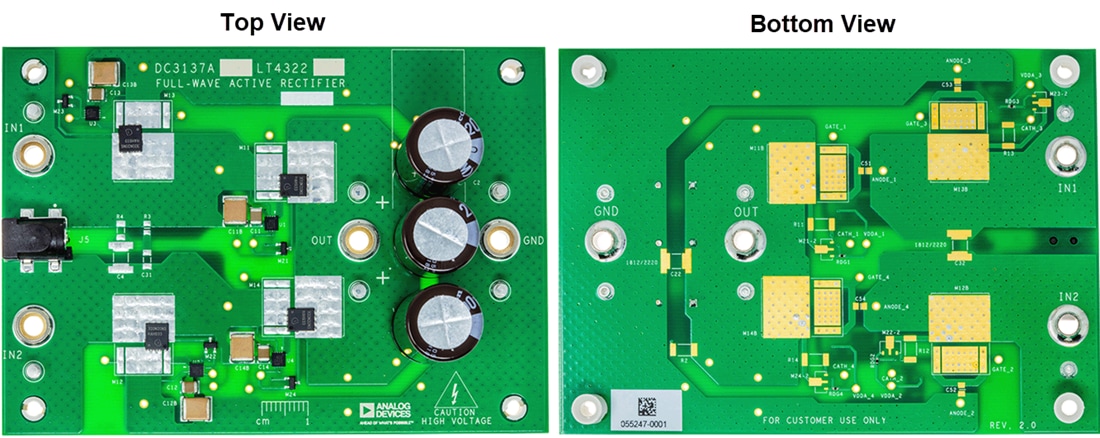 Technische Zeichnung - Analog Devices Inc. DC3117A/DC3137A LT4322 Demonstrationsschaltungen