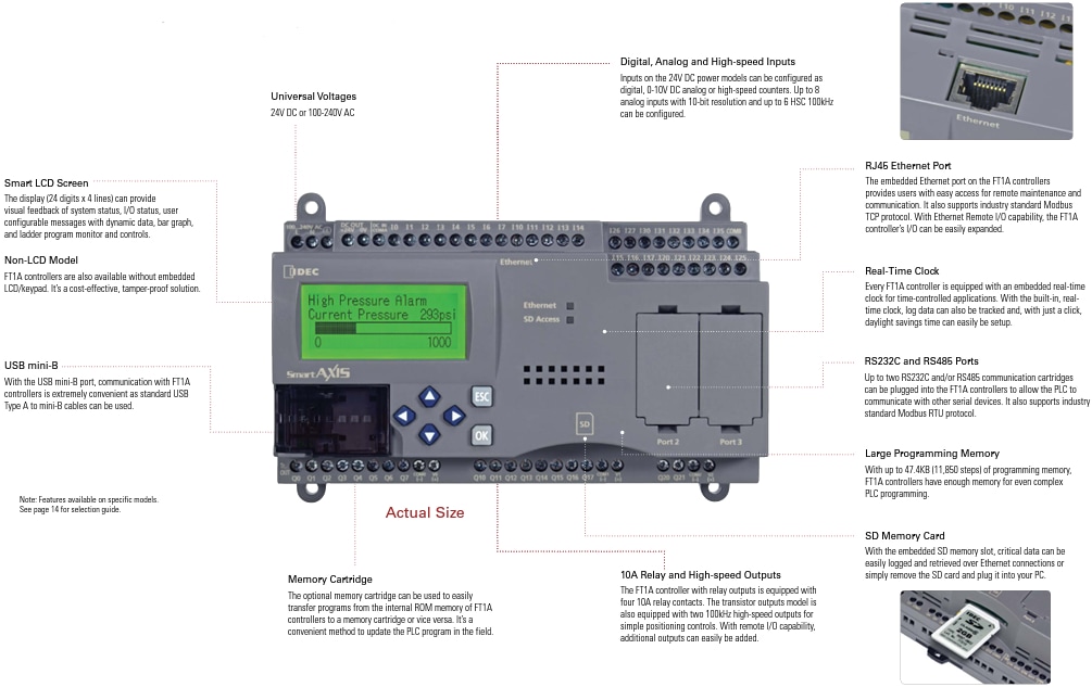 IDEC FT1A SmartAXIS PLC Controllers
