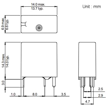 Mechanical Drawing - FCL Components FTR-G3 Automotive Relays