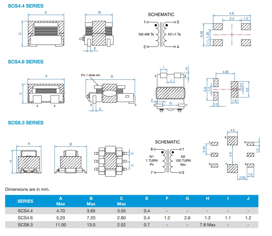 Signal Transformer / Bel SCS Hochfrequenz-Strommesswandler