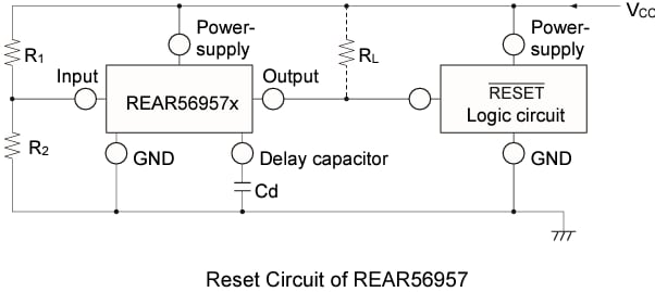 Applikations-Schaltungsdiagramm - Renesas Electronics REAR5695x Überwachungsschaltung ICs