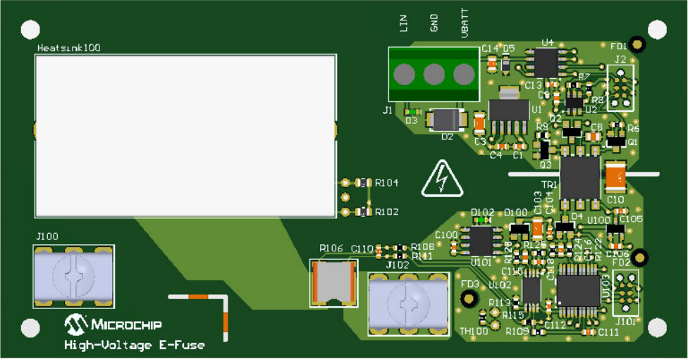 Microchip Technology Referenzdesign für Hochspannungs-Hilfs-E-Sicherungen