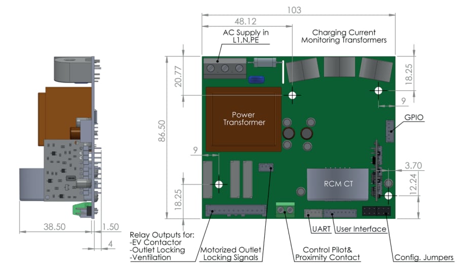 Western Automation EV-Ladegerät-Controller für Mode 3 EVSE