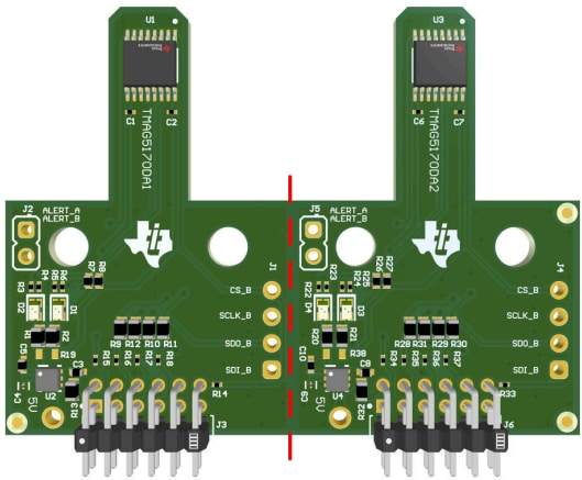 Technische Zeichnung - Texas Instruments TMAG5170DEVM Sensor-Evaluierungsmodul (EVM)