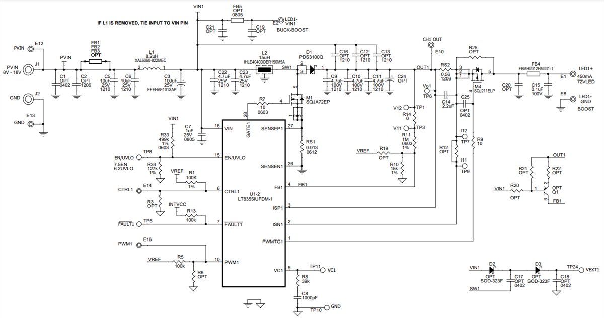 Schaltplan - Analog Devices Inc. EVAL-LT8355-1-AZ Evaluierungsboard