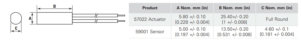 Littelfuse 59001 Mini-D-förmige Reed-Sensoren