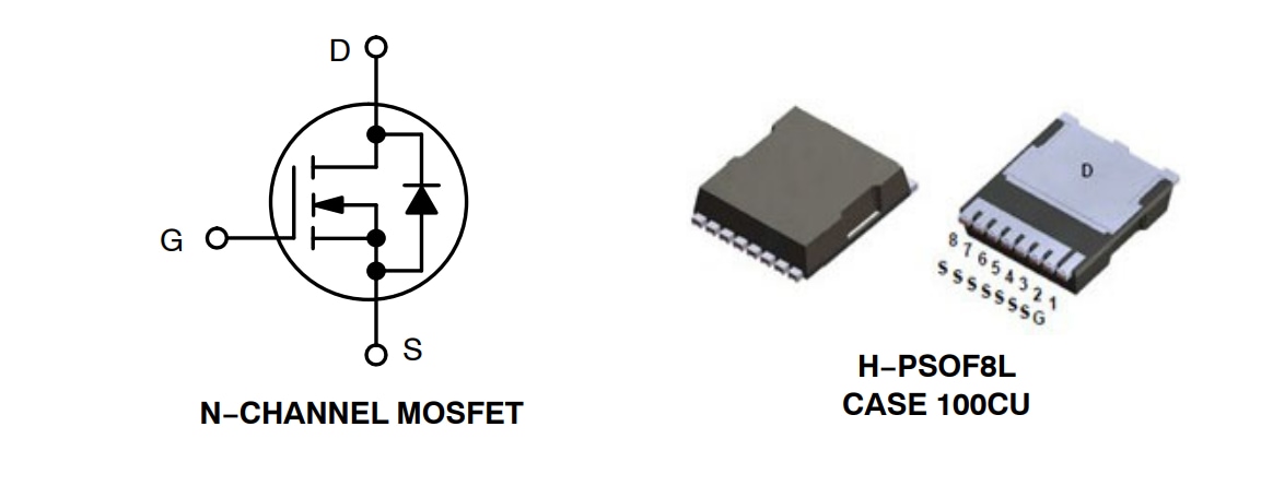 onsemi NVBLS1D7N10MCTXG N-Kanal-PowerTrench®-MOSFET