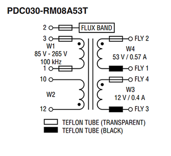 Schaltplan - Bourns PDC DC/DC-Impulstransformatoren
