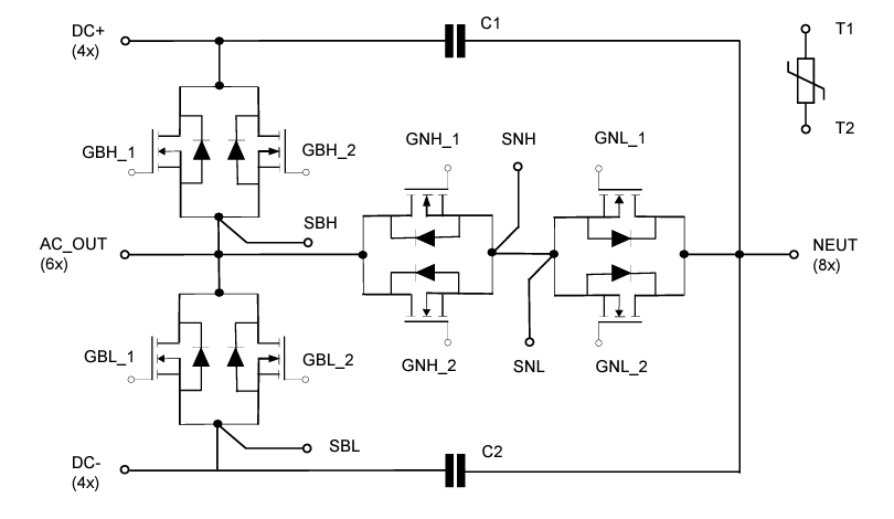 Technische Zeichnung - STMicroelectronics ACEPACK 2 Leistungsmodul