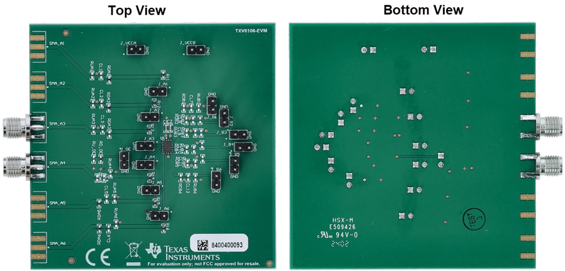 Technische Zeichnung - Texas Instruments TXV010xEVM Bewertungsmodul (EVM)