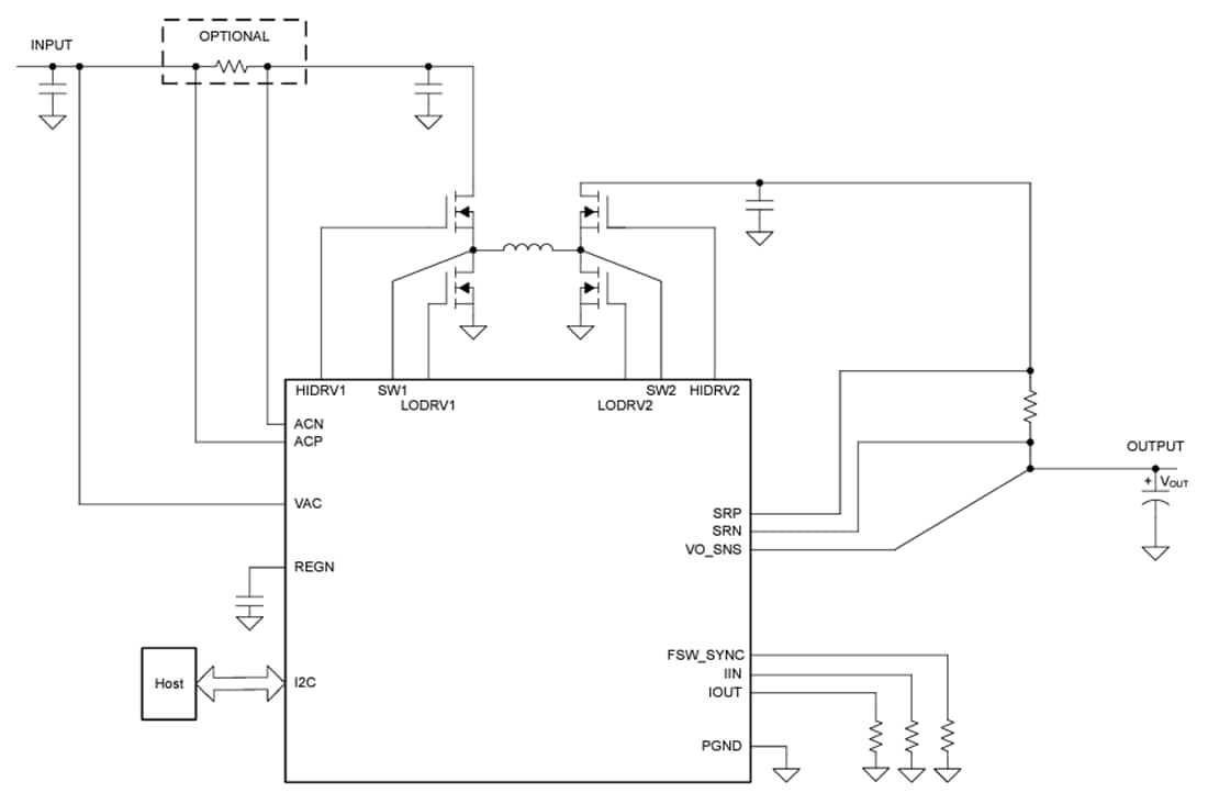 Schaltplan - Texas Instruments bq25758S Bidirektionaler Buck-Boost-Controller
