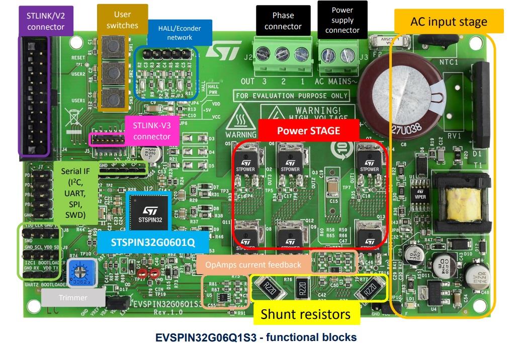 STMicroelectronics EVSPIN32G06Q1S3 Evaluierungsboard