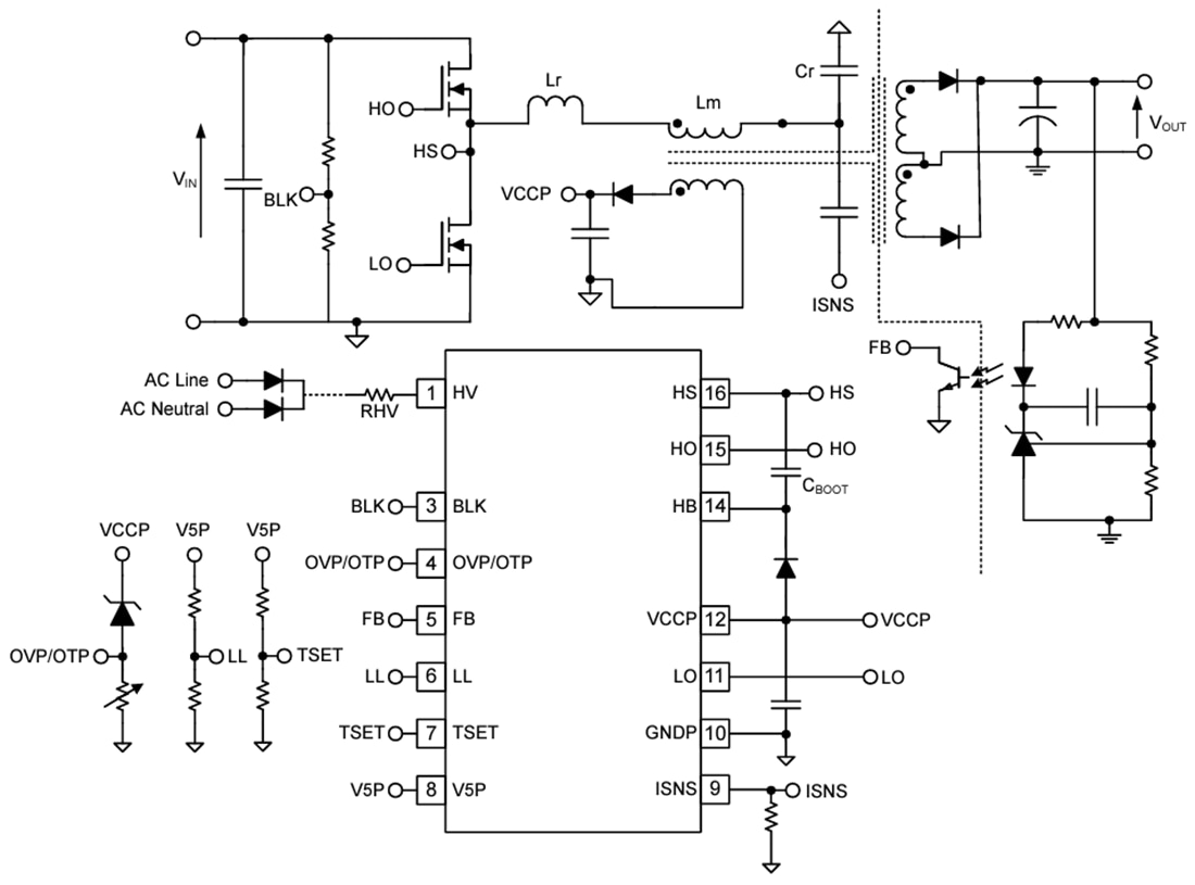 Schaltplan - Texas Instruments UCC25660 Hochfrequenz-LLC-Controller